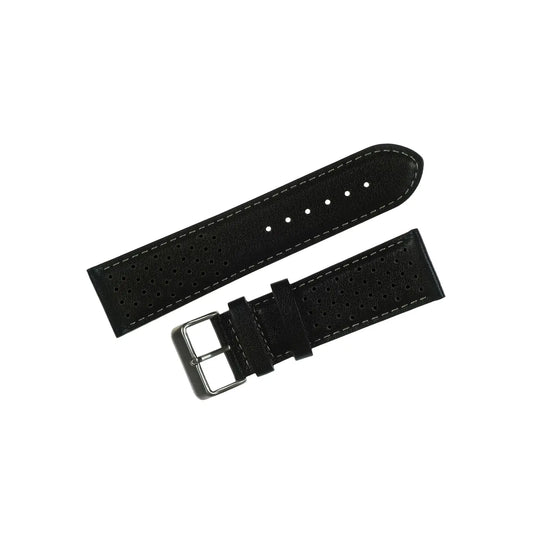 Retro Rally Pattern Leather Strap